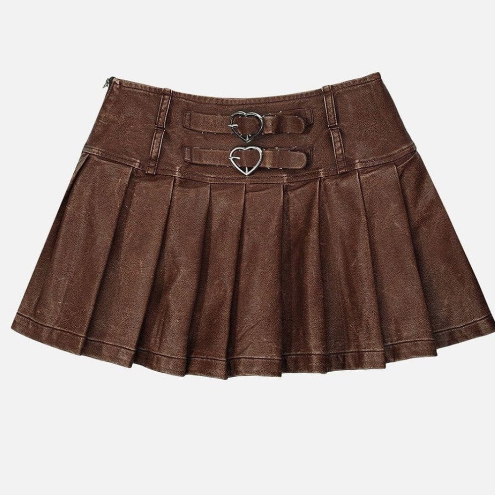 Aelfric Eden Chocolate Faux Leather Skirt